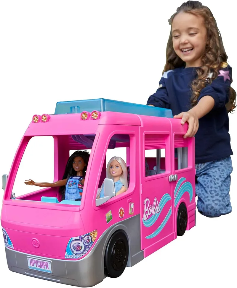 Barbie ▫️ Conjunto de brinquedos e acessórios de campismo DreamCamper