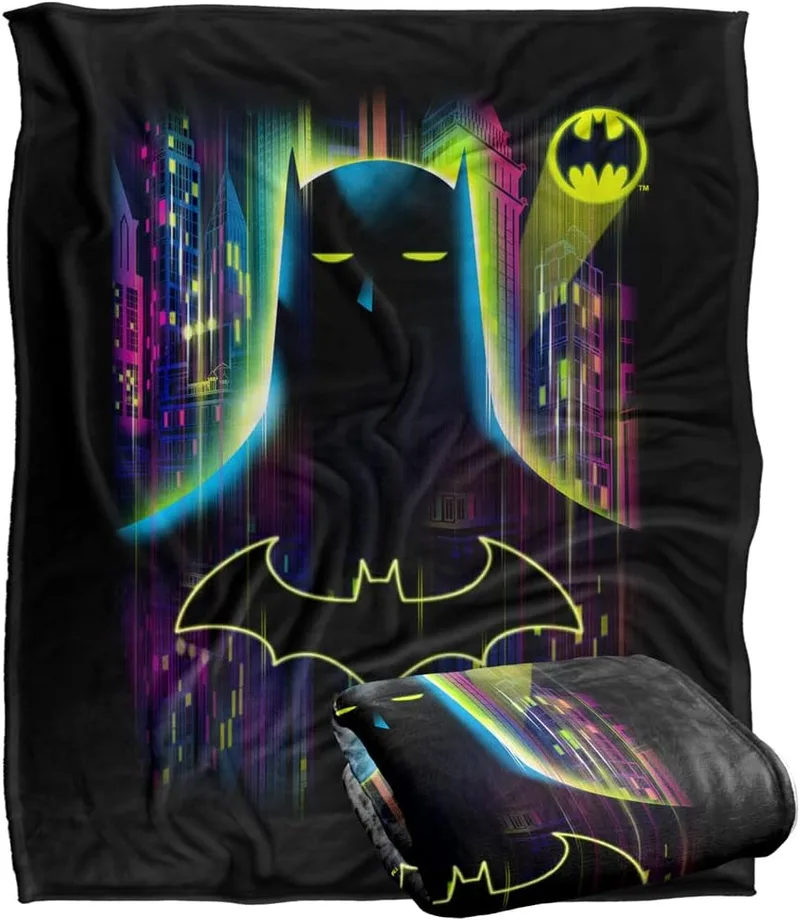 LOGOVISION ▫️ Cobertor BATMAN Knight Lights Super Soft Silky Touch - 152 x 127 cm