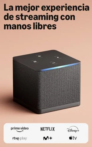 Amazon ▫️ Fire TV Cube (última geração) | Leitor multimédia de streaming com controlo por voz através da Alexa, Wi-Fi 6E e Ultra HD 4K; encontra séries mais rapidamente com o Alexa+ 2