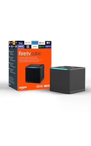 Amazon ▫️ Fire TV Cube (última geração) | Leitor multimédia de streaming com controlo por voz através da Alexa, Wi-Fi 6E e Ultra HD 4K; encontra séries mais rapidamente com o Alexa+ 3