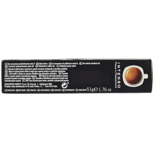 Segafredo ▫️ Zanetti 100 Cápsulas de alumínio compatíveis com Nespresso Café Intenso, com sabor completo e persistente (10 caixas de 10 cápsulas) - Adequadas para máquinas Nespresso Original 4
