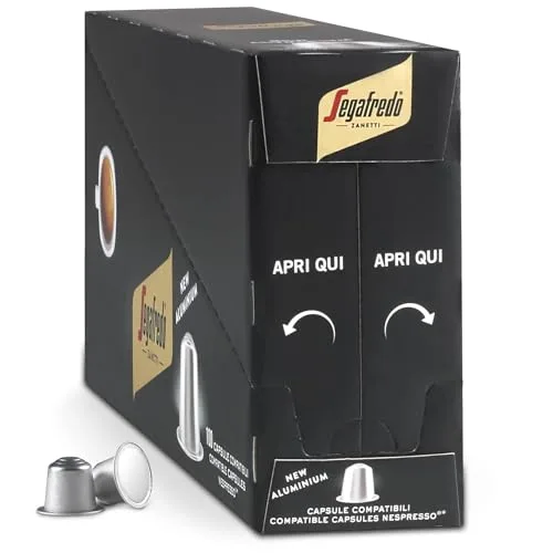 Segafredo ▫️ Zanetti 100 Cápsulas de alumínio compatíveis com Nespresso Café Intenso, com sabor completo e persistente (10 caixas de 10 cápsulas) - Adequadas para máquinas Nespresso Original 6