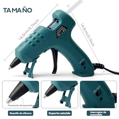 MAXDONE ▫️ Pistola de silicone quente de 50 W – Reparação rápida com 80 barras 3