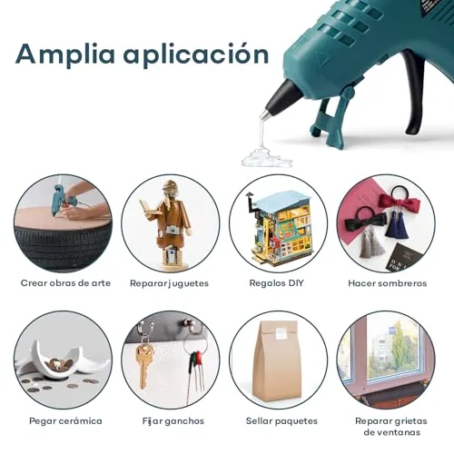 MAXDONE ▫️ Pistola de silicone quente de 50 W – Reparação rápida com 80 barras 5