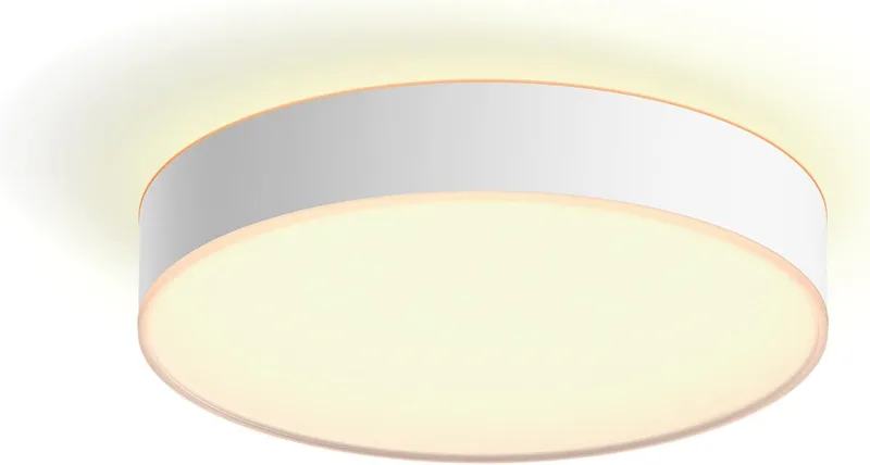 Philips Hue - Candeeiro inteligente, Hue Enrave M, candeeiro de teto LED inteligente, luz branca quente a fria, compatível com Alexa e Google Home, branco