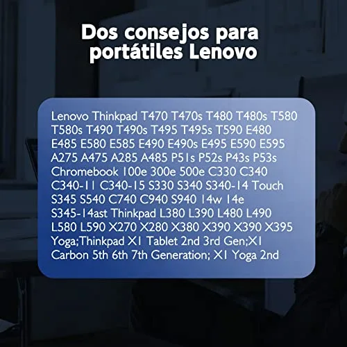 Etssembo ▫️ Carregador para computador Tipo C de 65 W, compatível com a série Lenovo ThinkPad Yoga 4