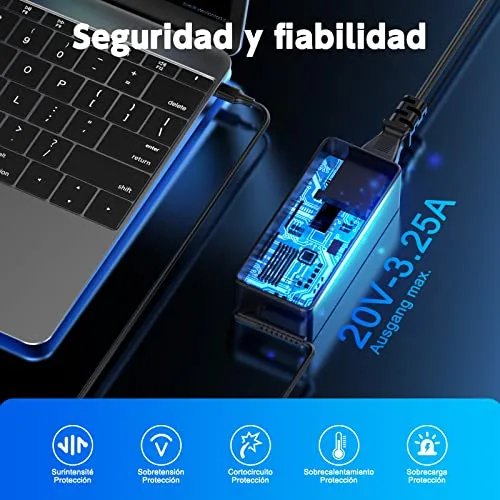 Etssembo ▫️ Carregador para computador Tipo C de 65 W, compatível com a série Lenovo ThinkPad Yoga 5