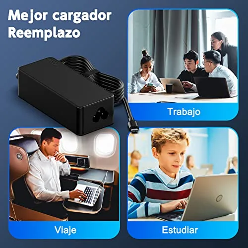 Etssembo ▫️ Carregador para computador Tipo C de 65 W, compatível com a série Lenovo ThinkPad Yoga 7
