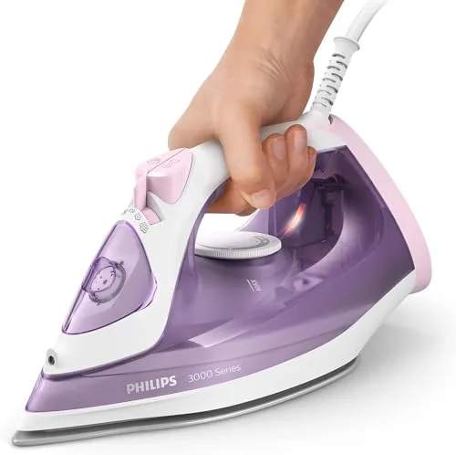 PHILIPS ▫️ 3000 Ferro a Vapor, potência de 2000 W, depósito de 300 ml, cor malva 3