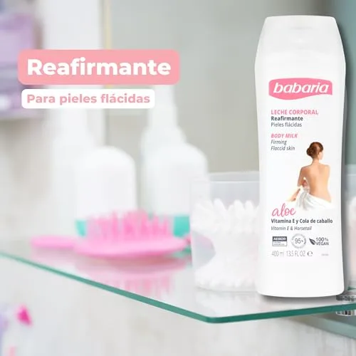 Babaria ▫️ Creme Reafirmante Corporal | Creme Hidratante Corporal e Reafirmante | Leite Corporal para Peles Sensíveis | Aloé Vera e Vitamina E | Absorção Rápida - 400 ml 3