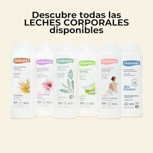 Babaria ▫️ Creme Reafirmante Corporal | Creme Hidratante Corporal e Reafirmante | Leite Corporal para Peles Sensíveis | Aloé Vera e Vitamina E | Absorção Rápida - 400 ml 7