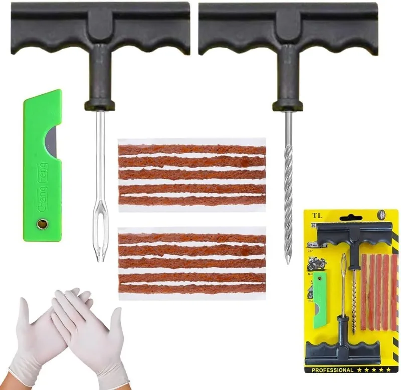 NOOGUI ▫️ Kit Antifuros para Automóvel, 15 tubos de enchimento, 2 ferramentas em T, luvas e x-ato