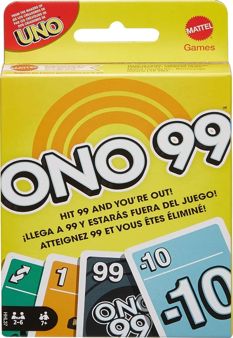 Mattel Games ▫️ Jogo de Cartas ONO 99 para um grupo de 2 a 10 jogadores, a partir dos 7 anos