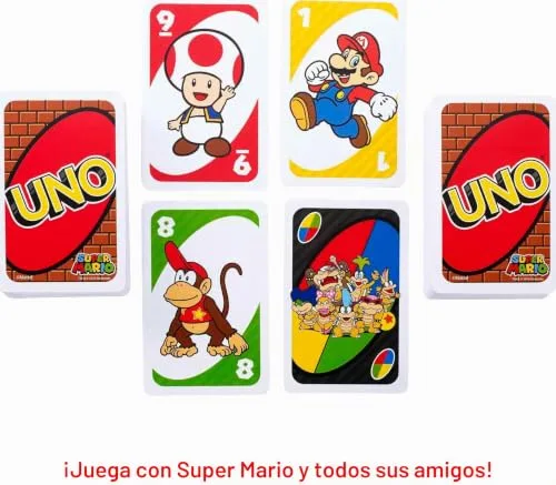 Mattel Games ▫️ UNO Super Mario Jogo de Cartas, 7+, 2-10 jogadores 4