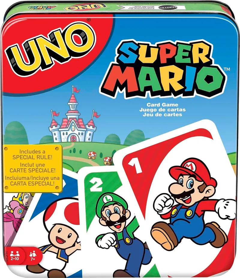 Mattel Games ▫️ UNO Super Mario Jogo de Cartas, 7+, 2-10 jogadores