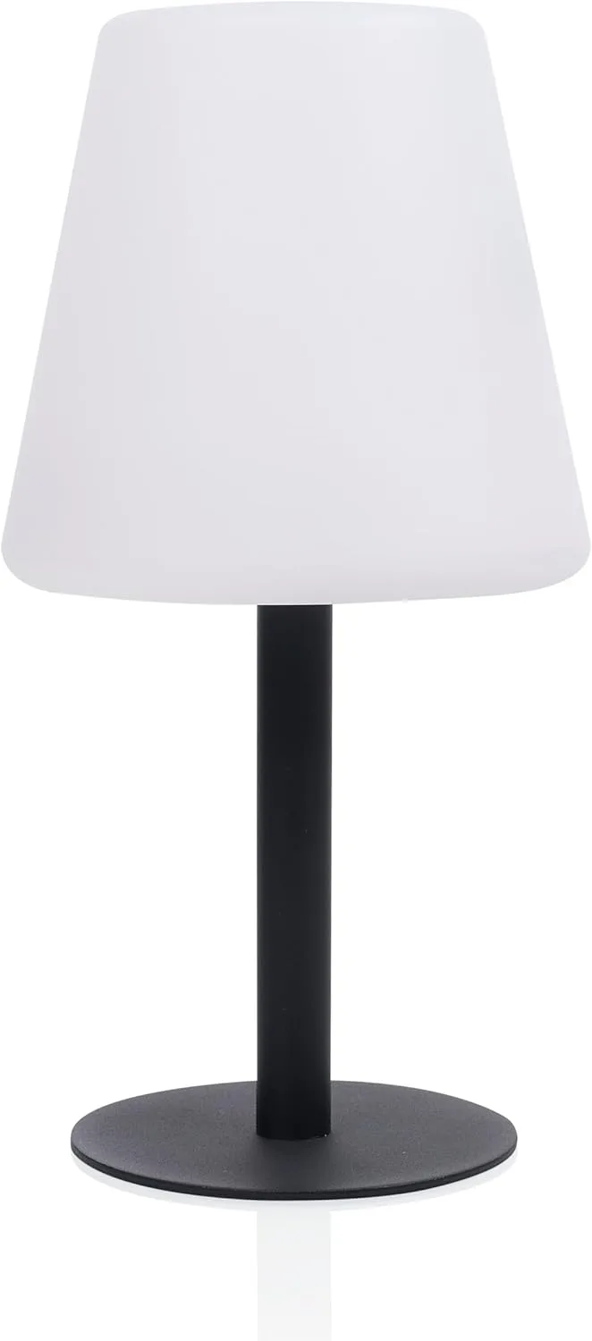 Smartwares ▫️ Candeeiro de mesa solar - Regulável - Luz branca quente - Candeeiro sem fios para utilização no interior ou exterior - Também recarregável através do cabo USB incluído - OSL-50012