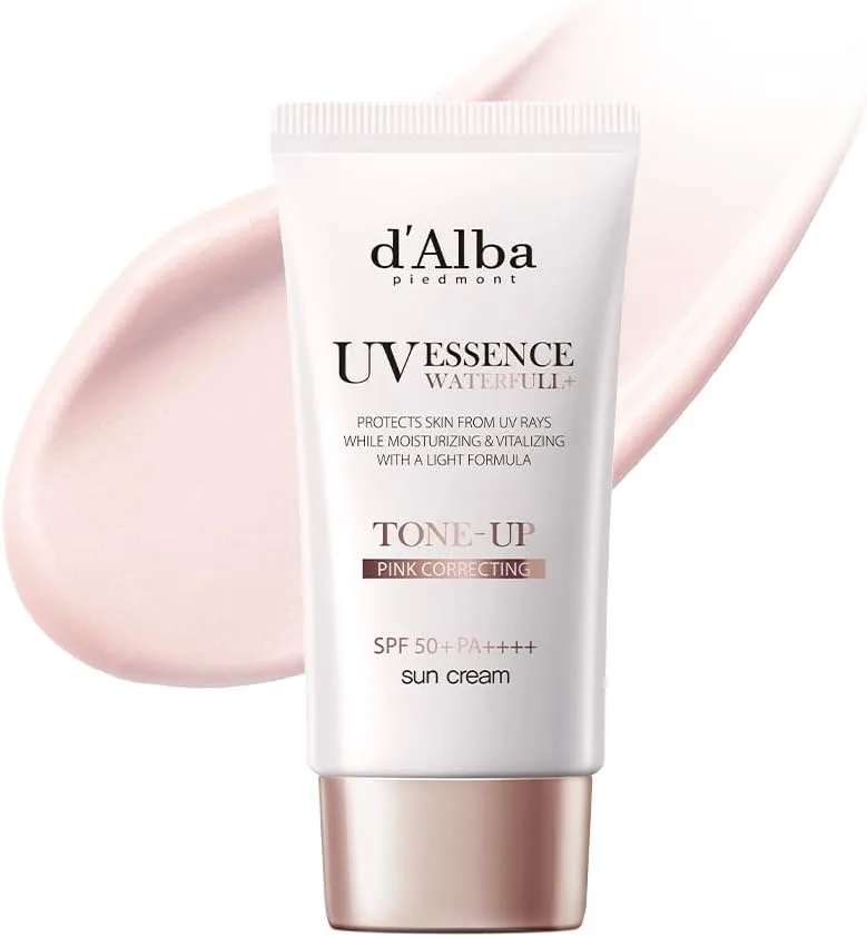 d'alba Piedmont ▫️ d'alba Waterfull Invigorating Sun Lotion SPF50+PA++++ Italian White Truffle, Protetor solar com cor UV vegan, Loção solar iluminadora e iluminadora, Cuidados da pele coreanos