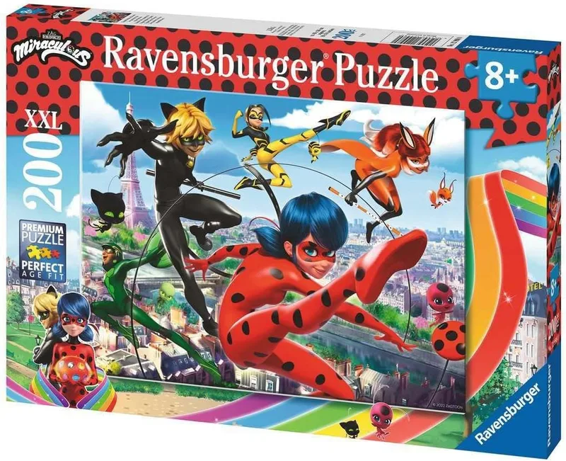 Ravensburger - XXL Miraculous Puzzles : Puzzle a partir dos 8 anos : Prenda para Crianças a partir dos 8 anos : 200 Peças : 49 X 36 Cm Puzzles para Crianças : Ravensburger Puzzle