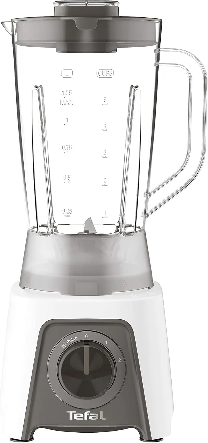 Tefal ▫️ BL2C01 Blendeo Blender : Motor de 450 Watt : 1,5 litros de capacidade : 2 velocidades + função Pulse : Lâminas Duraforce : Ventosas para uma fixação segura : Branco/Cinzento