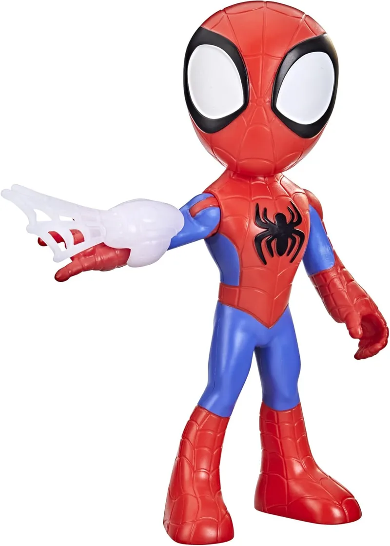 Spidey and his Amazing Friends ▫️ Figura de ação grande de 9 polegadas do Aranha, brinquedo de super-herói pré-escolar para crianças a partir dos 3 anos