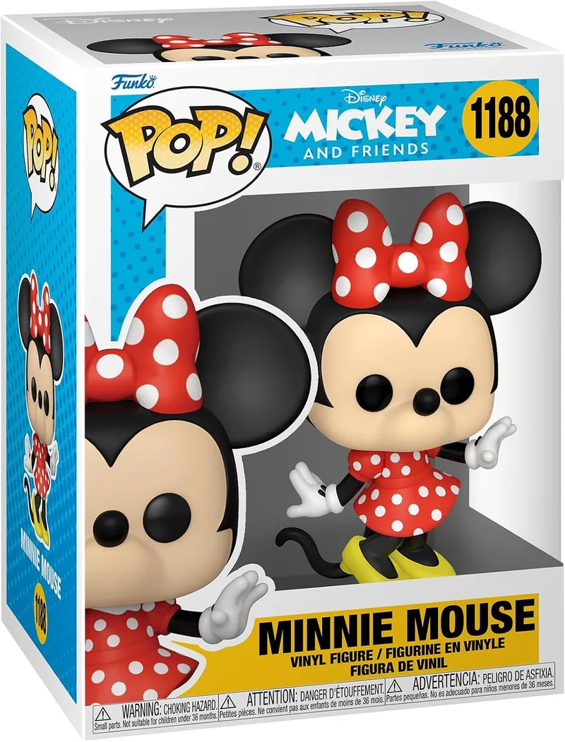 Funko ▫️ POP! Disney: Classics - Minnie Mouse - Figuras em miniatura colecionáveis para exposição - Ideia para presente - Produtos oficiais - Brinquedos para crianças e adultos - Boneco para colecionadores