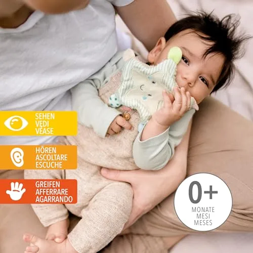 Fehn ▫️ estrela-do-mar crepitante - Brinquedo sonoro para agarrar, ouvir e produzir sons - estimula os sentidos e a motricidade do bebé - o companheiro ideal para bebés e crianças pequenas desde o nascimento 2