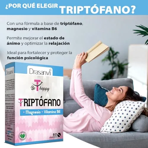 Drasanvi ▫️ Triptofano em 60 comprimidos para o descanso diário, sem glúten 2