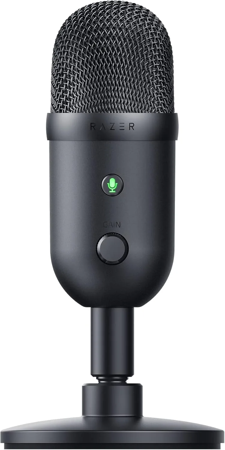 Razer Seiren V2 X - Microfone USB para Streamer (microfone de 25 mm, caraterísticas de super-recuo, filtro de verificação, alcance de microfones, escudo) Noir