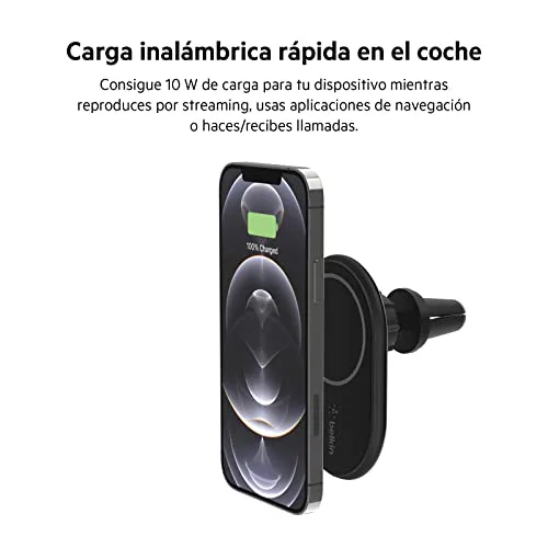 Belkin ▫️ Carregador magnético para carro BoostCharge com suporte, compatível com smartphones com MagSafe, a série iPhone 17, iPhone Air, iPhone 16 e Pixel (cabo incluído) 3