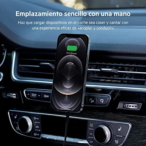 Belkin ▫️ Carregador magnético para carro BoostCharge com suporte, compatível com smartphones com MagSafe, a série iPhone 17, iPhone Air, iPhone 16 e Pixel (cabo incluído) 5