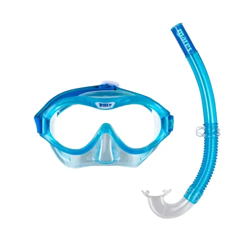 Mares ▫️ Combo Dilly - Conjunto de mergulho infantil para 4-7 anos, máscara macia em TPE, lente flexível e tubo ergonómico com bocal de silicone 2