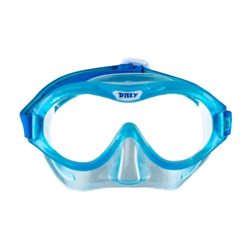 Mares ▫️ Combo Dilly - Conjunto de mergulho infantil para 4-7 anos, máscara macia em TPE, lente flexível e tubo ergonómico com bocal de silicone 4