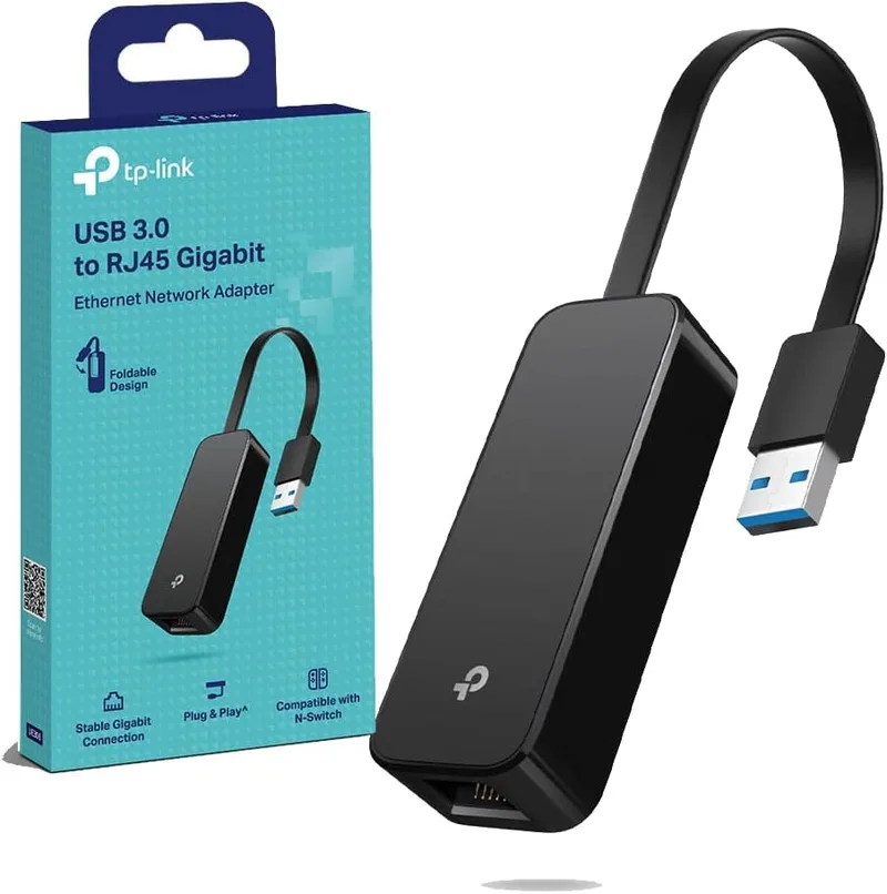 TP-Link ▫️ UE306 - Adaptador USB para Ethernet, Gigabit, USB 3.0, Nano | USB para Gigabit Ethernet. Plug & Play. Ligação por cabo estável. Compacto e portátil. Compatível com PC e computador portátil.