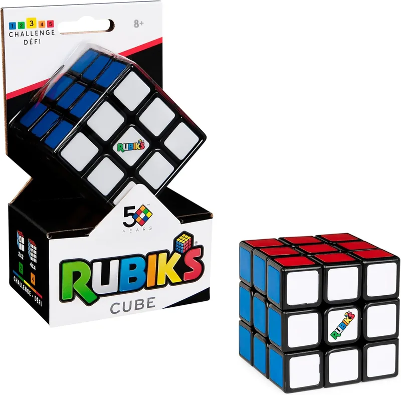 Rubik's ▫️ Rubiks - Cube 3X3 - Jogo de puzzle, cubo mágico para desafiar a mente - Brinquedos para crianças a partir dos 8 anos - Prenda para crianças a partir dos 8 anos