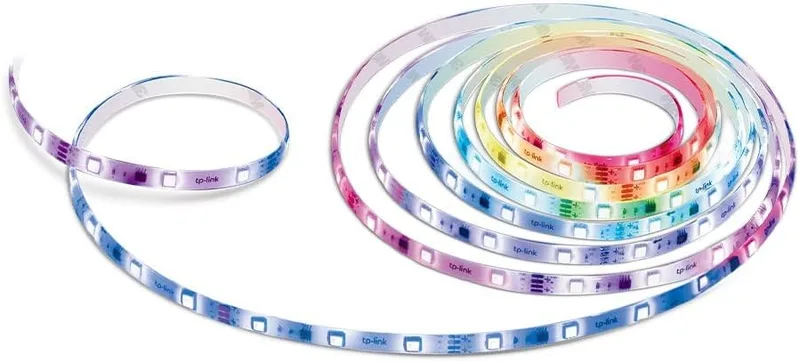 Tapo ▫️ L920-5 – Fita LED autocolante com Wi-Fi de 5 m, RGB multicolorida, iluminação segmentável, sincronização com música, comando à distância, resistência IPX4, compatível com Alexa e Google Home