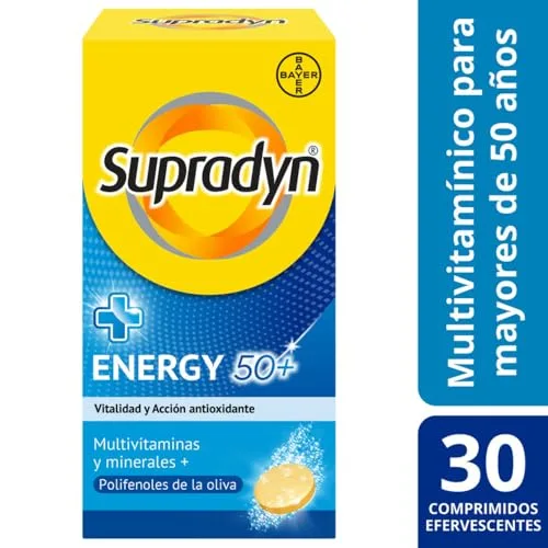 Supradyn ▫️ Energy 50+ 30 comprimidos efervescentes, com antioxidantes para maiores de 50 anos 2