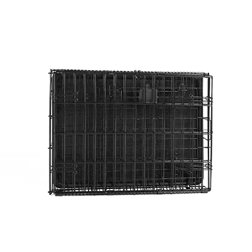 Amazon Basics ▫️ Gaiola para cães em arame metálico, dobrável, com tabuleiro, porta única, 61 x 46 x 51 cm (C x L x A), preta 5