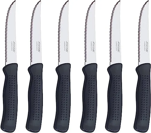 Arcos ▫️ Conjunto de 6 facas de mesa para carne, lâmina de 110 mm, preto 705500 2
