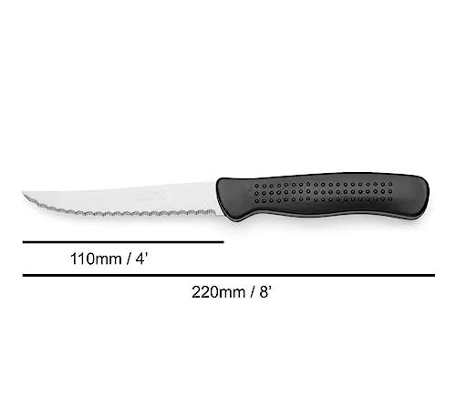 Arcos ▫️ Conjunto de 6 facas de mesa para carne, lâmina de 110 mm, preto 705500 3