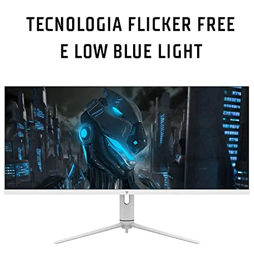 Itek ▫️ Monitor de jogos GGF, plano de 40", 3440x1440 (Ultra WQHD), 21:9, HDR600, IPS, 144 Hz, 1 ms, FreeSync, G-Sync, HDMI, DisplayPort, Áudio, LED RGB, Altura ajustável, HUB USB, Type-C, Branco Brilhante 4