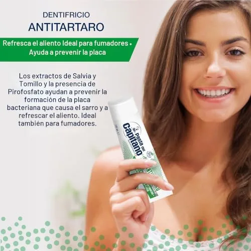 PASTA DEL CAPITANO 1905 ▫️ Pasta del Capitano, Pasta de dentes biológica antitártaro, proporciona frescura e refresca o hálito, ideal para fumadores, ajuda a prevenir a placa bacteriana, 100% fabricada em Itália, tubo de 100 ml 2