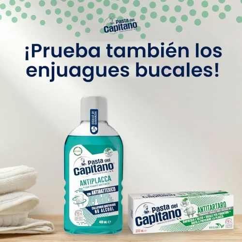 PASTA DEL CAPITANO 1905 ▫️ Pasta del Capitano, Pasta de dentes biológica antitártaro, proporciona frescura e refresca o hálito, ideal para fumadores, ajuda a prevenir a placa bacteriana, 100% fabricada em Itália, tubo de 100 ml 6