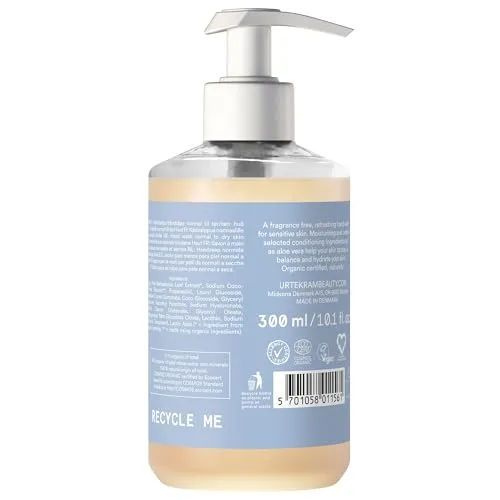 Urtekram ▫️ Sabonete de Mãos Sem Perfume 300 ml – Sabonete Líquido Suave para Pele Sensível, com Aloé Vera, Ácido Hialurónico e Glicerina, Certificado COSMOS Organic, Vegano, Fabricado na Dinamarca 6