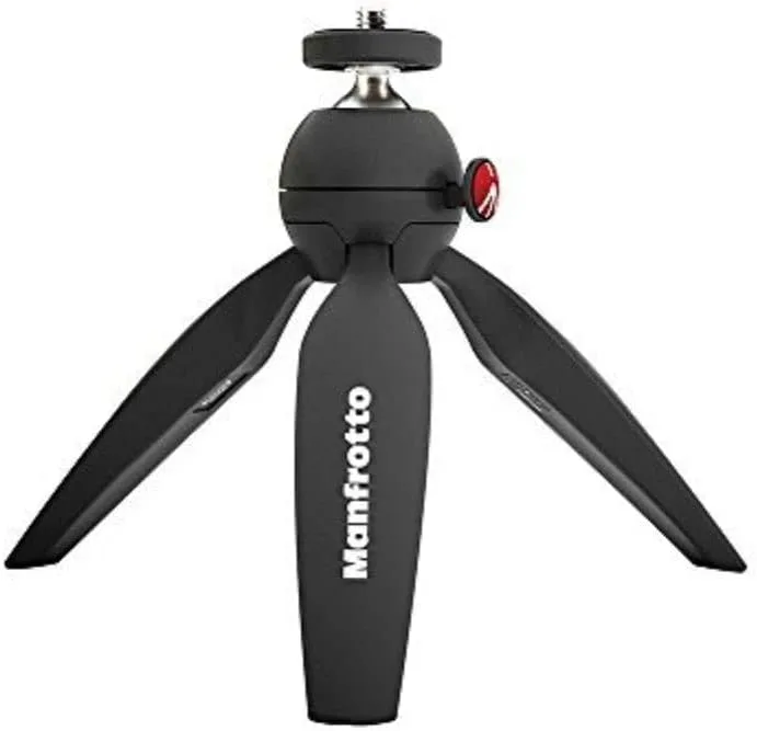 Manfrotto ▫️ Mini-tripé PIXI, para câmaras CSC e DSLR de gama básica, acessórios incluídos, preto, MTPIXIMII-B