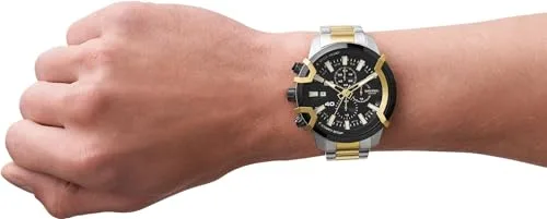 Diesel ▫️ Relógio Griffed para homem, movimento de quartzo/cronógrafo com bracelete em silicone, aço inoxidável ou pele 4
