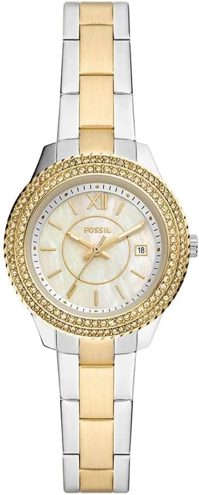 Fossil ▫️ Relógio Stella para mulher, movimento de quartzo com bracelete em aço ou pele