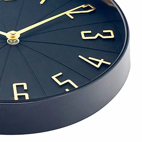 THINIA HOME ▫️ Relógio de parede vintage preto/dourado Ø27,3 cm 3