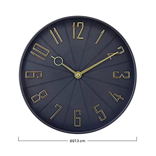 THINIA HOME ▫️ Relógio de parede vintage preto/dourado Ø27,3 cm 5