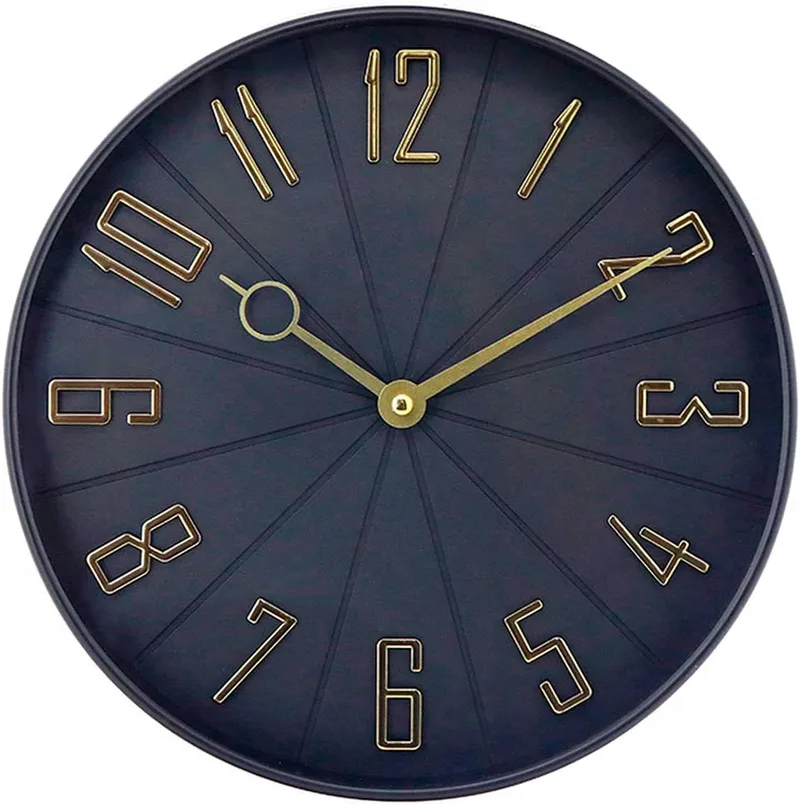 THINIA HOME ▫️ Relógio de parede vintage preto/dourado Ø27,3 cm