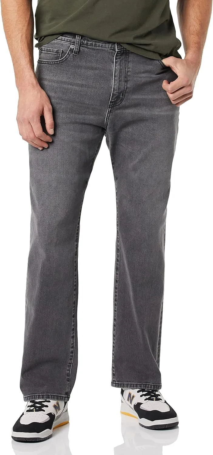Amazon Essentials ▫️ Calças de ganga de corte a direito para homem - Cores descontinuadas